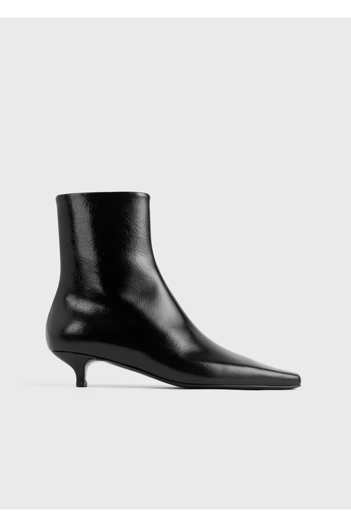 슬림 나플락 앵클 부츠 블랙