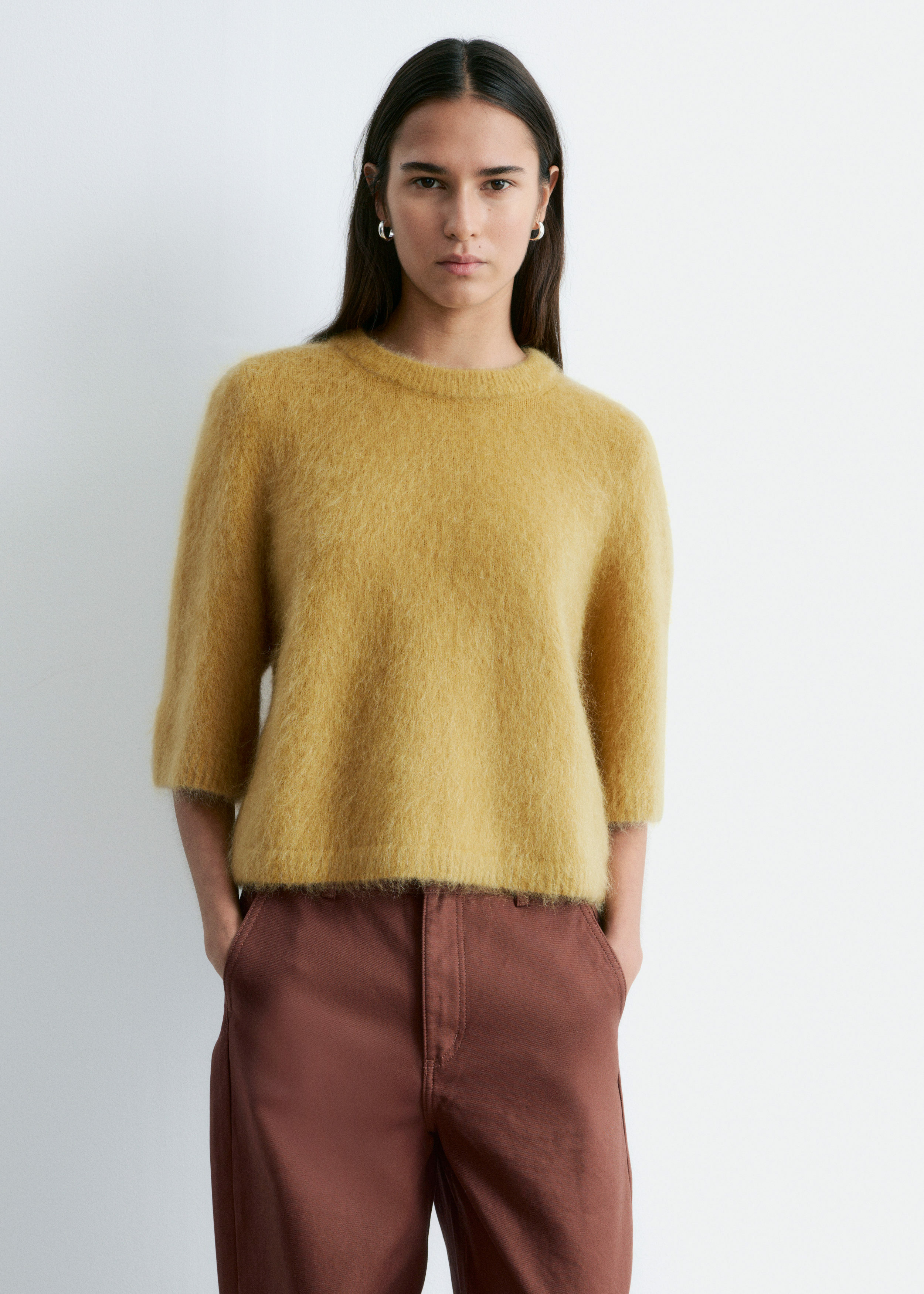 &OS image 18 of 옐로우 in 모헤어 블렌드 니트 티셔츠