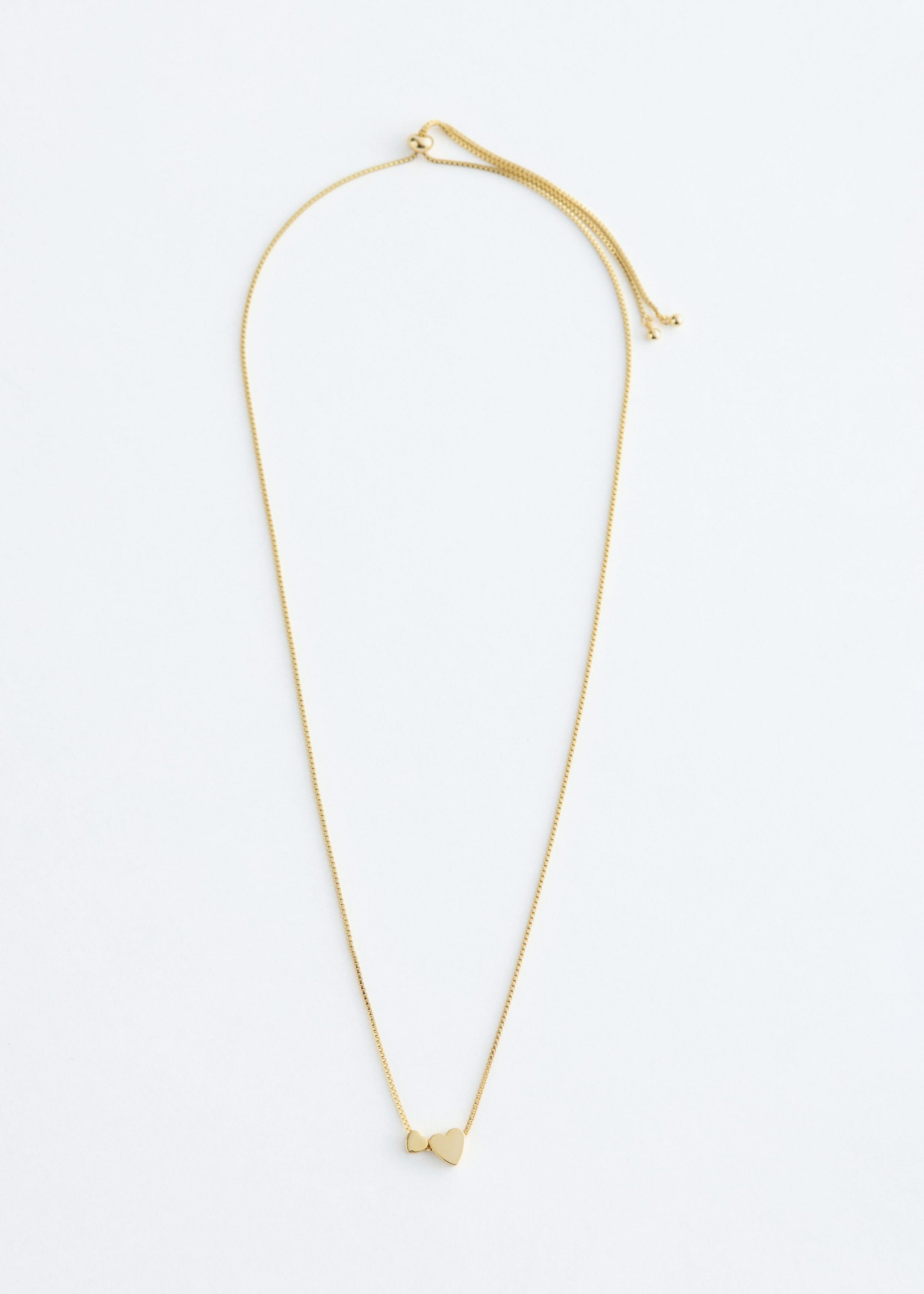 앤아더스토리즈 하트 비즈 네크리스의 골드컬러 Product입니다.