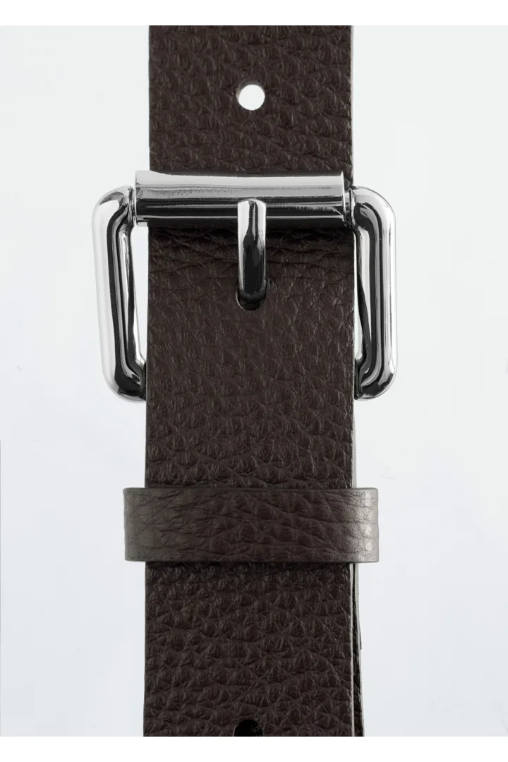 앤아더스토리즈 텍스처 레더 벨트의 브라운컬러 Product입니다.