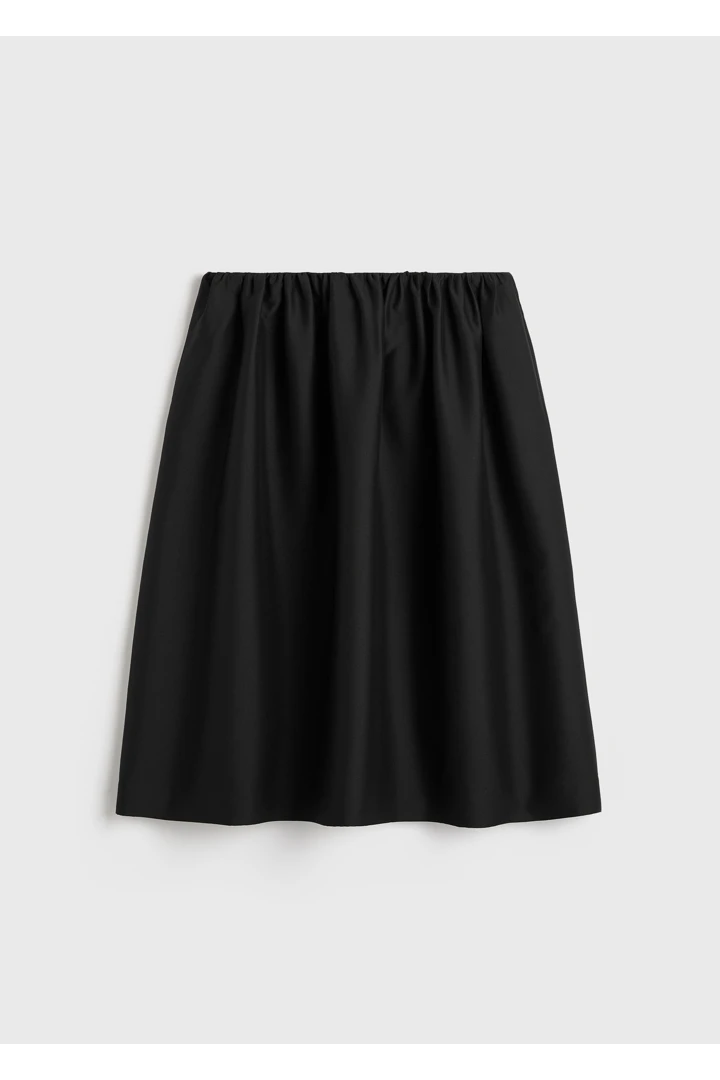 TOTEME default image 11 of 블랙 in 개더드 이브닝 스커트 블랙