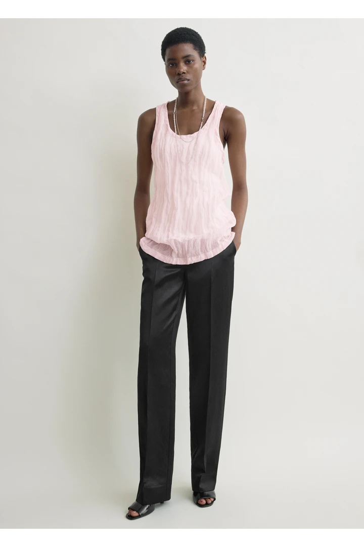 TOTEME default image 8 of 핑크 in 크링클드 거즈 탱크탑 블룸