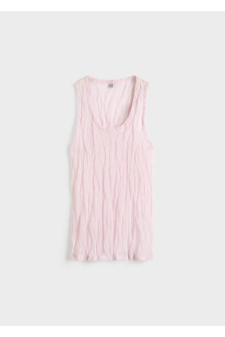 TOTEME default image 13 of 핑크 in 크링클드 거즈 탱크탑 블룸