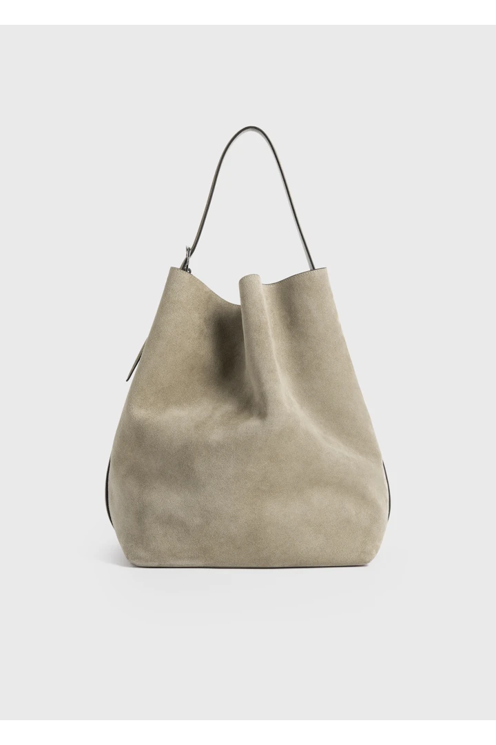 스웨이드 벨티드 토트백 데저트