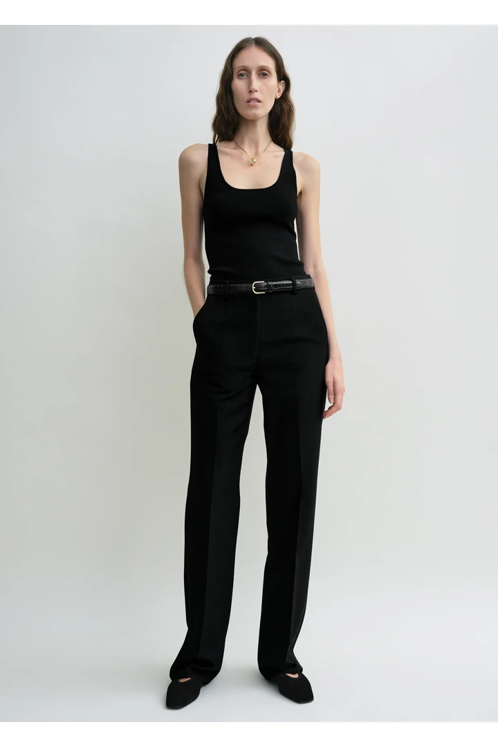 TOTEME default image 9 of 블랙 in 스트레이트 수트 트라우저 블랙