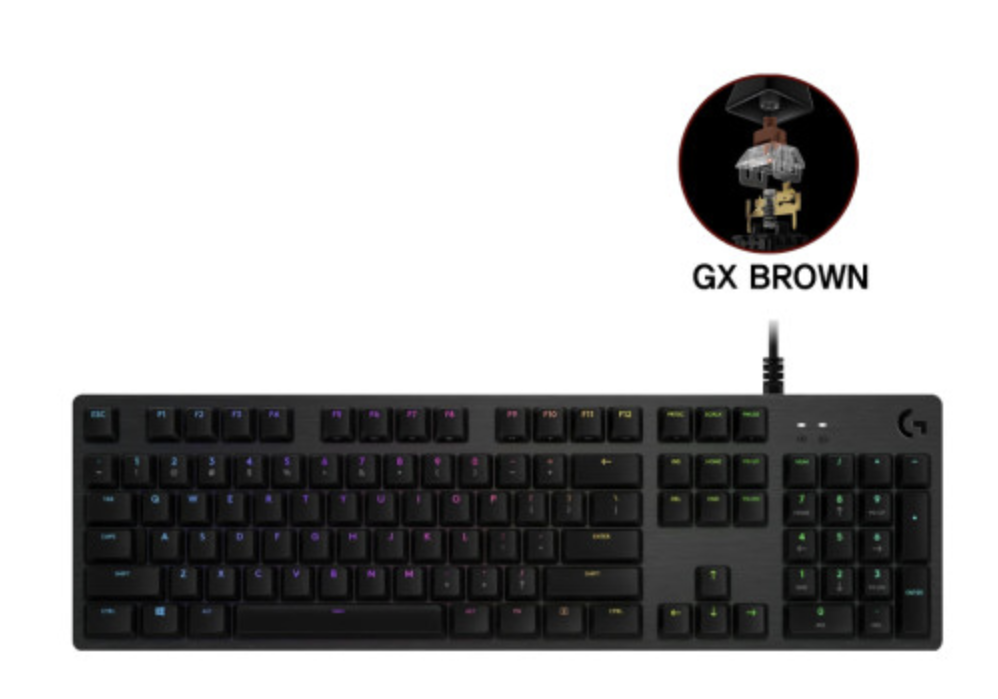 logitech(로지텍) [현대백화점] 로지텍 G512 GX BROWN 기계식 게이밍 키보드 +할인쿠폰
