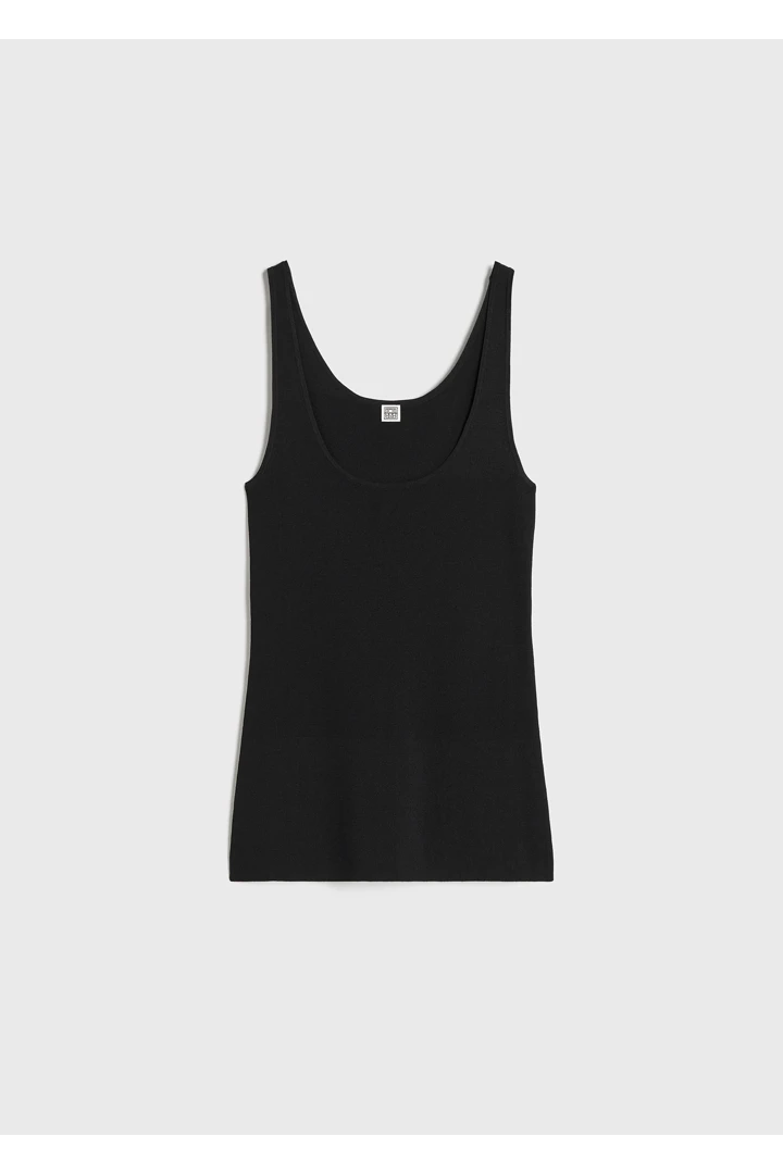 컴팩트 니트 탱크 블랙