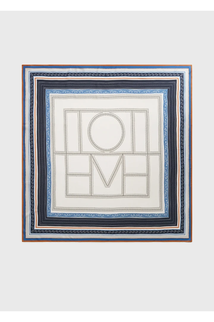 TOTEME default image 12 of 네이비 in 콜렉터 스카프 에크루/네이비