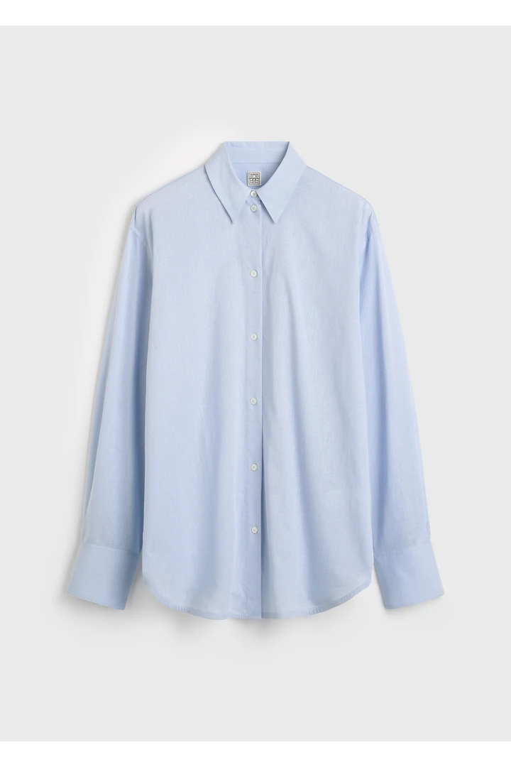 TOTEME default image 2 of 블루 in 오버사이즈 썸머 셔츠 스카이