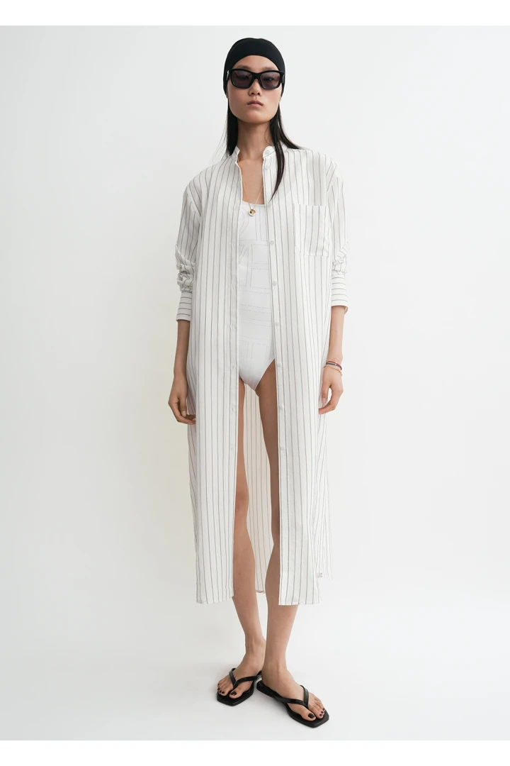 TOTEME default image 12 of 크림 in 스트라이프 썸머 튜닉 화이트/오이스터