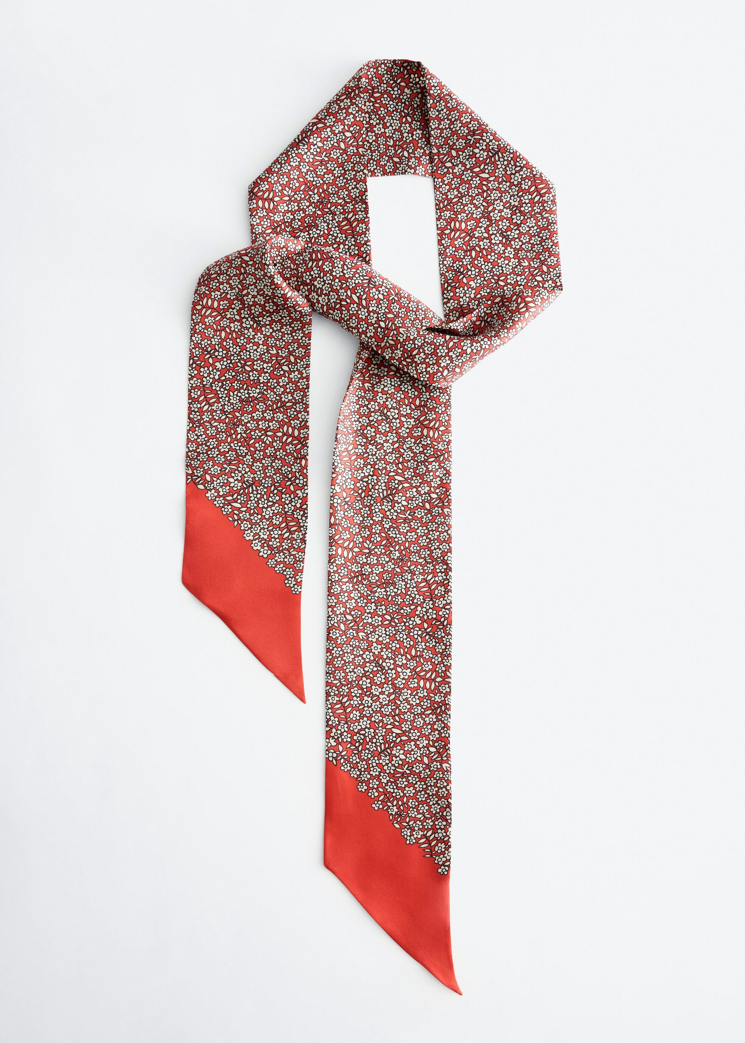 앤아더스토리즈 슬림 실크 프린트 스카프의 테라코타/플로럴컬러 Product입니다.