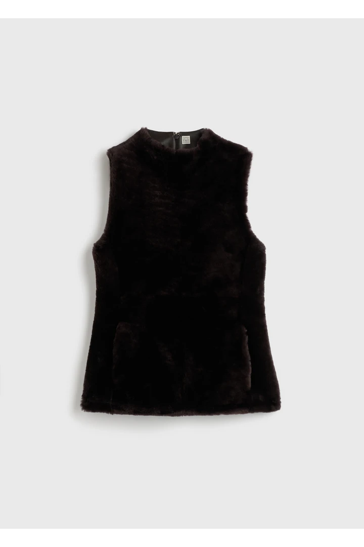 TOTEME default image 5 of 브라운 in 시어링 프론트 탑 에스프레소