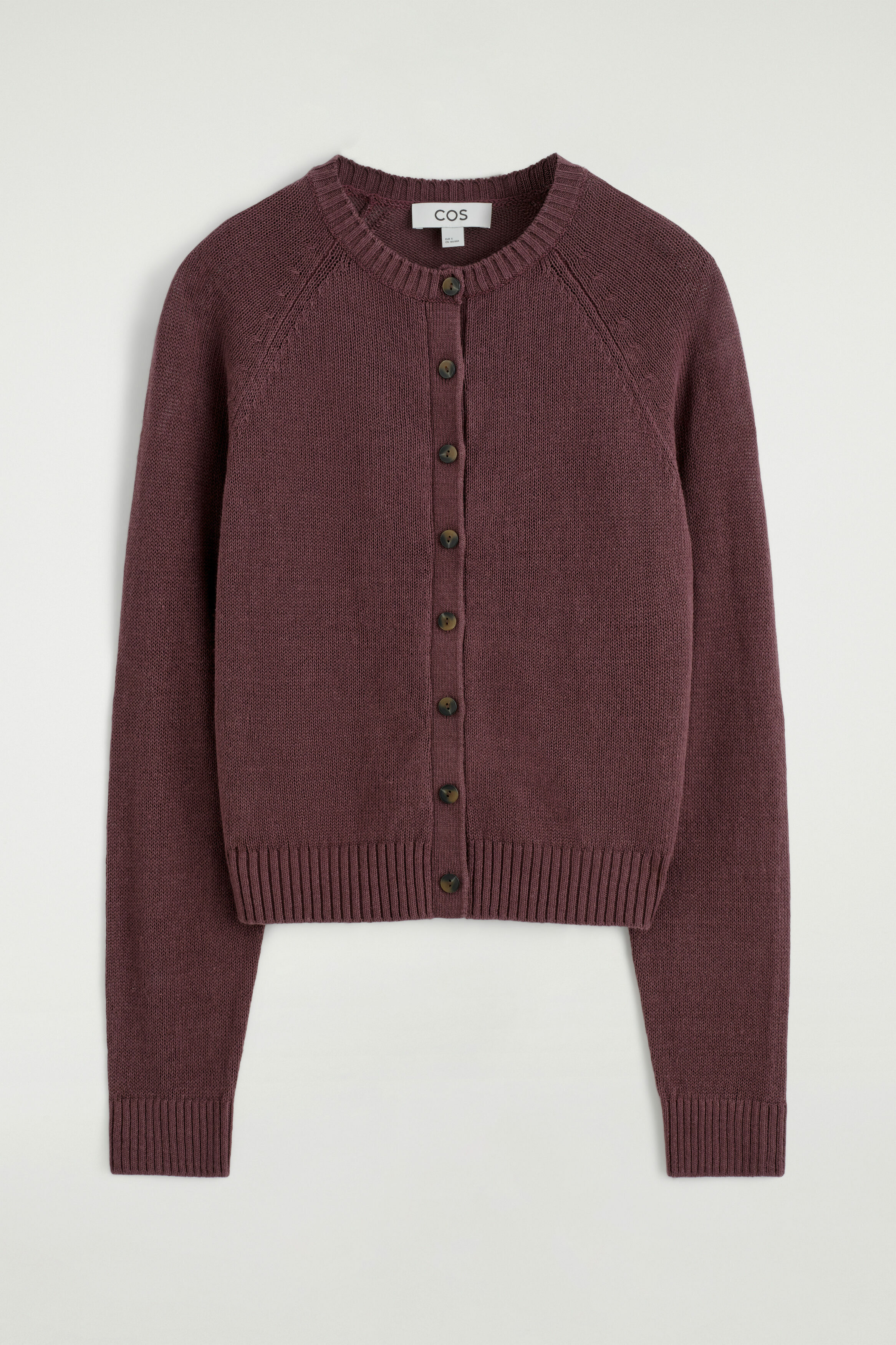 니티드 리넨 가디건