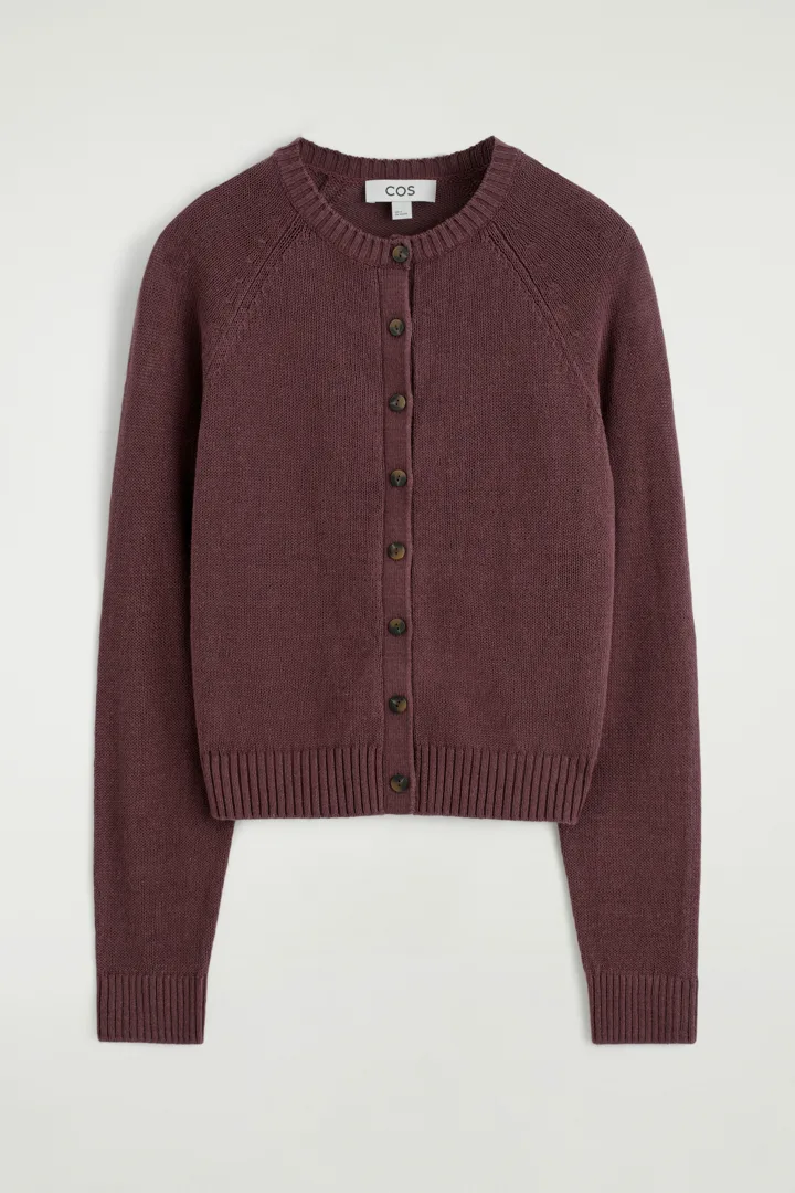 COS default image 1 of 레드 in 니티드 리넨 가디건