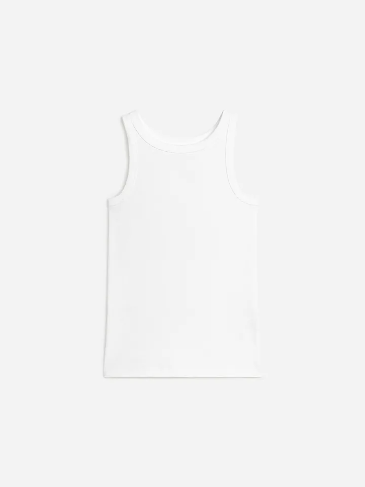 ARKET default image 0 of White in 리브드 슬리브리스 탑
