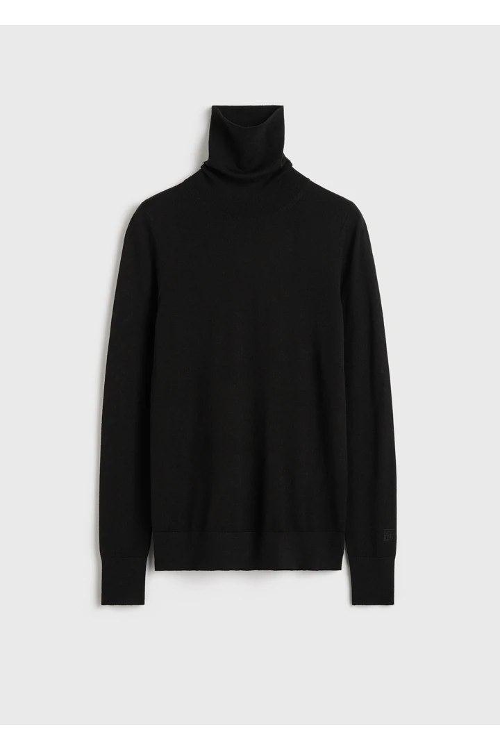 파인 터틀넥 블랙