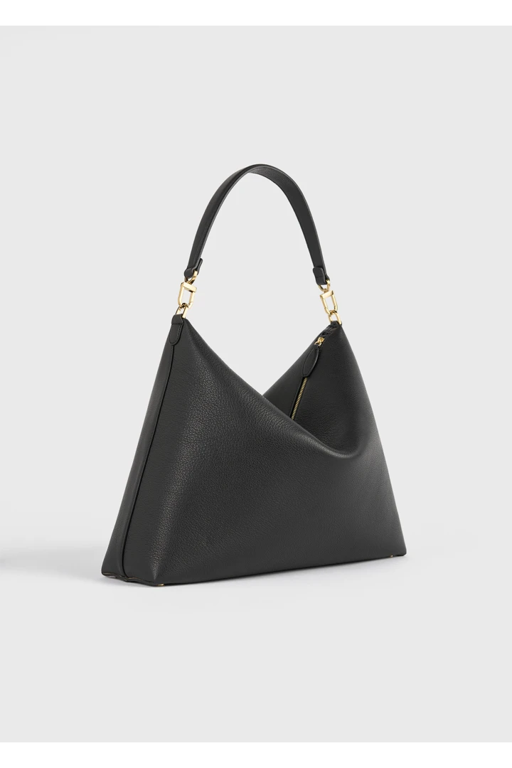 TOTEME 미디엄 베벨 그레인드 레더 백 블랙의 블랙컬러 6번쨰 이미지입니다.