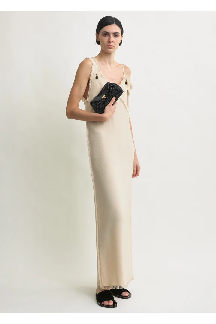 TOTEME 미니 티-락 우븐 레더 클러치 블랙의 블랙컬러 1번쨰 이미지입니다.