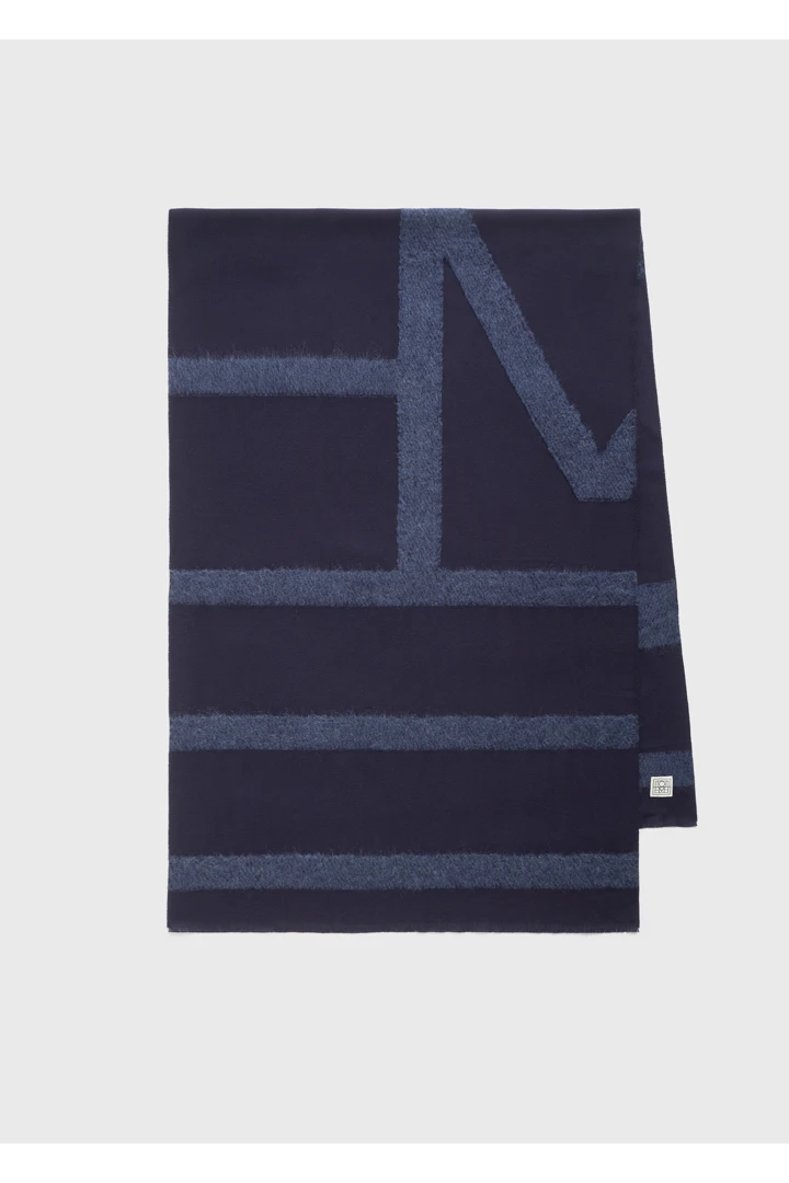 TOTEME default image 18 of 블루 in 모노그램 트윌 스카프 네이비