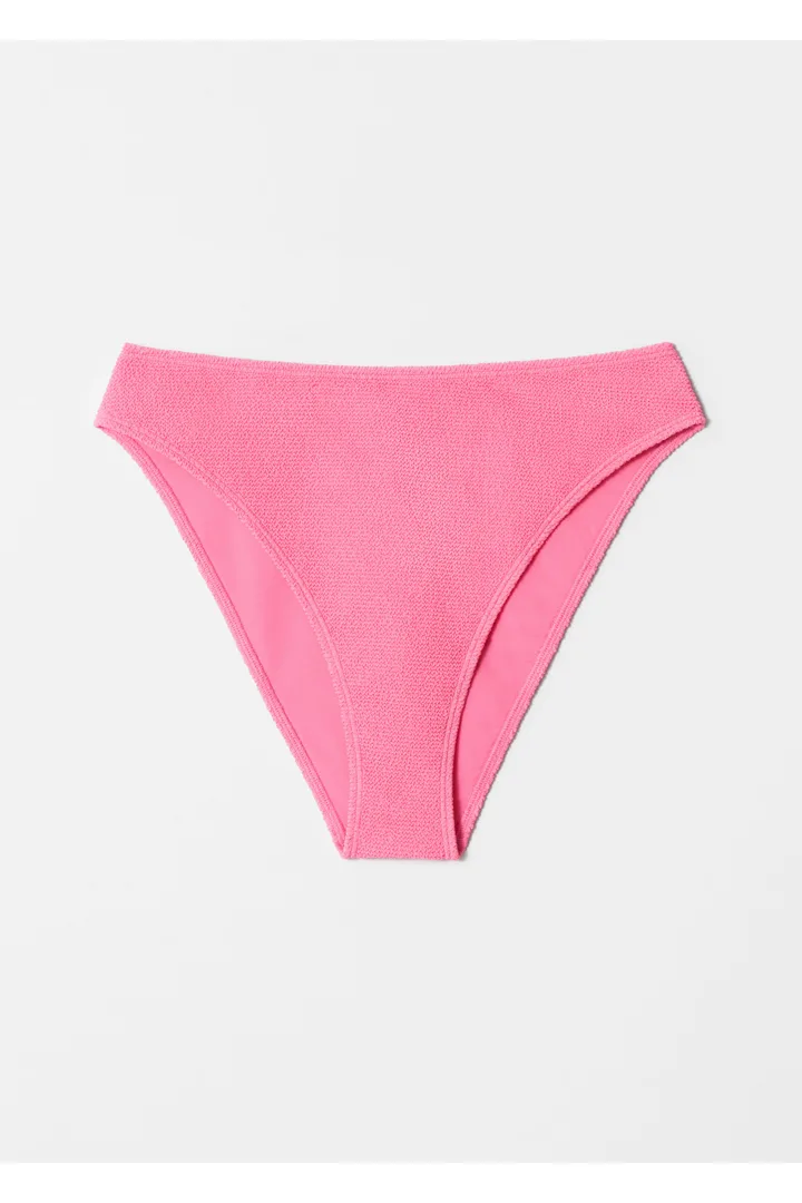 앤아더스토리즈 텍스처드 하이 웨이스트 비키니 브리프의 핑크컬러 Product입니다.