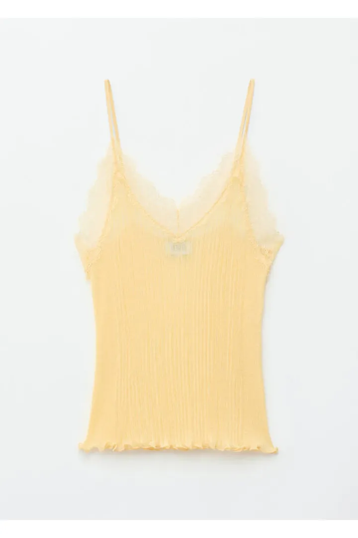 &OS image Style With default 4 of null in 립 니트 레이스 캐미솔 