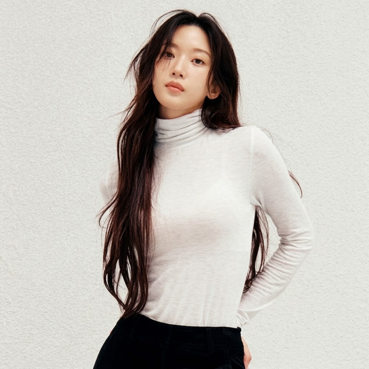 326922 문가영 시스루 긴팔 터틀넥 목폴라 티셔츠 05326922 상품 이미지
