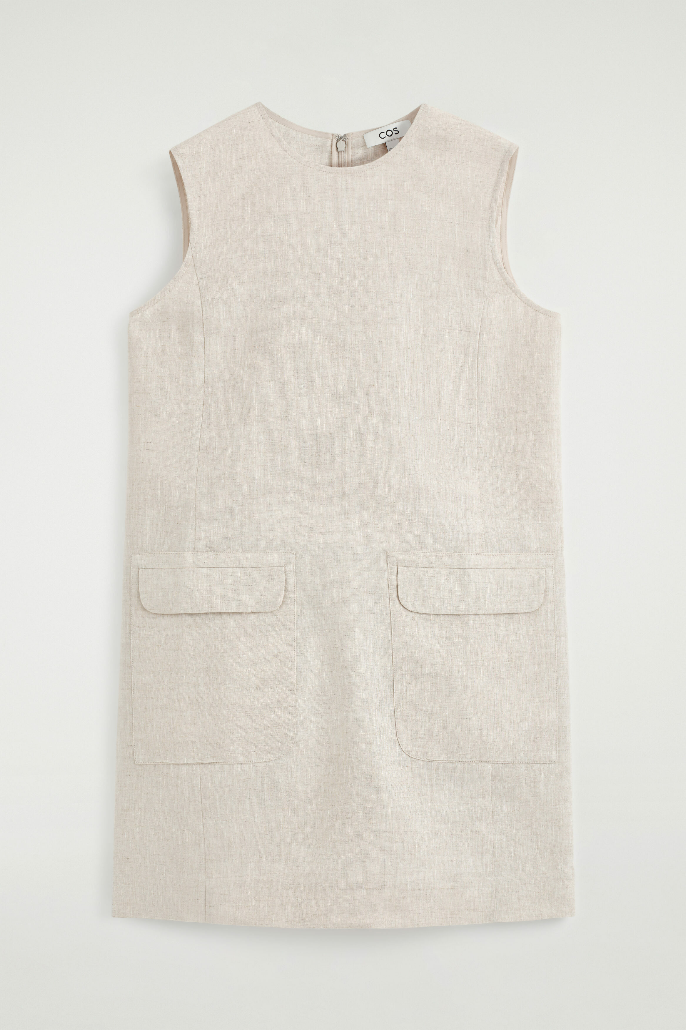 리넨 미니 시프트 드레스