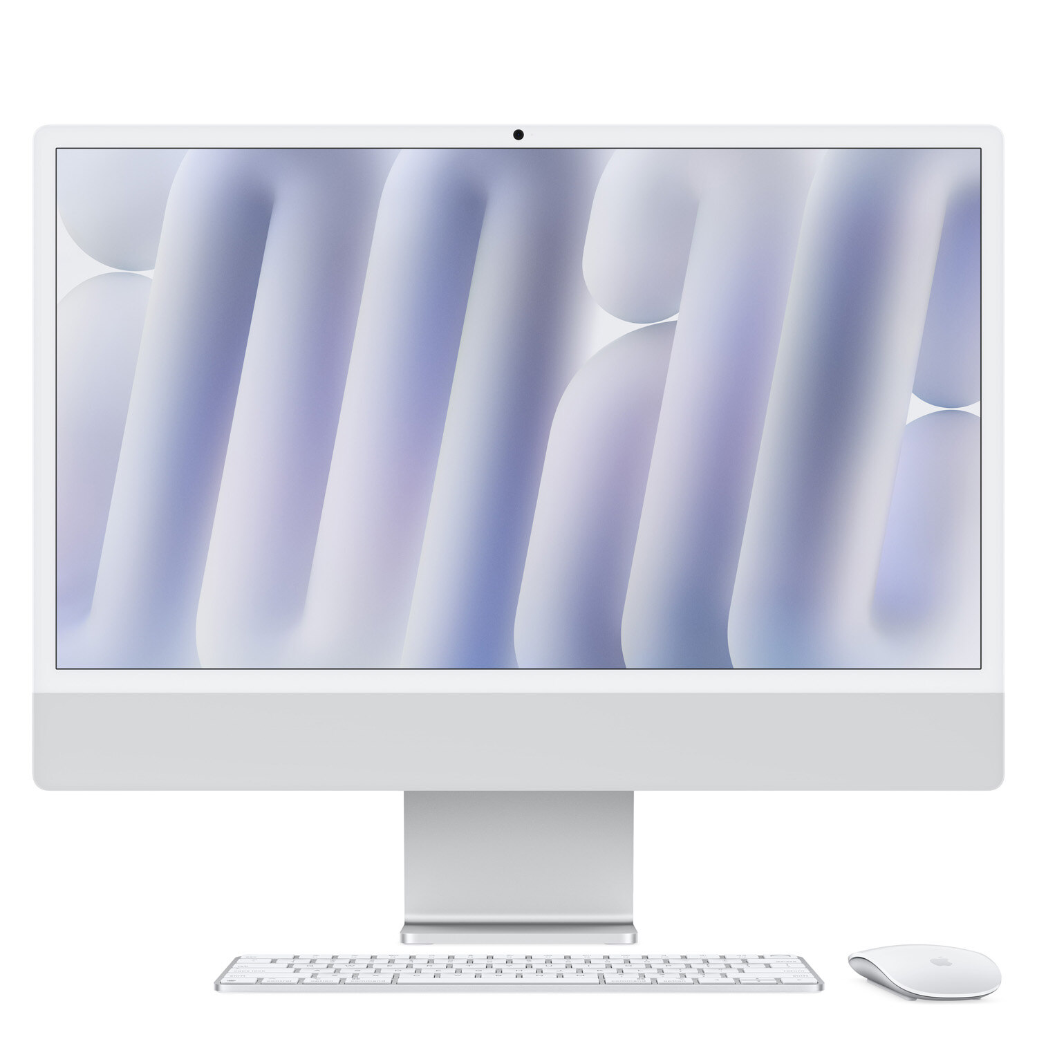 APPLE [현대백화점] iMac 24형 Apple M4칩 8코어CPU 8코어GPU 256GB SSD - 실버  MWUC3KH/A