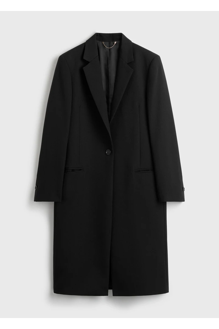 클래식 테일러드 코트 블랙