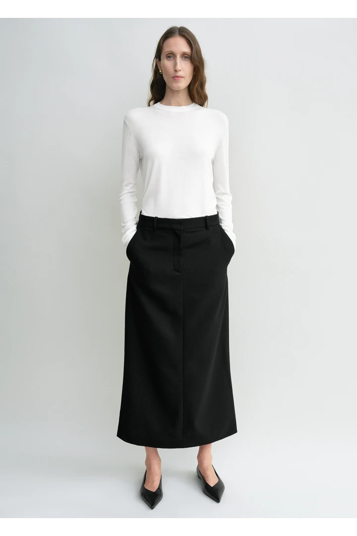 TOTEME 파인 크루 니트 에크루의 에크루컬러 0번쨰 이미지입니다.