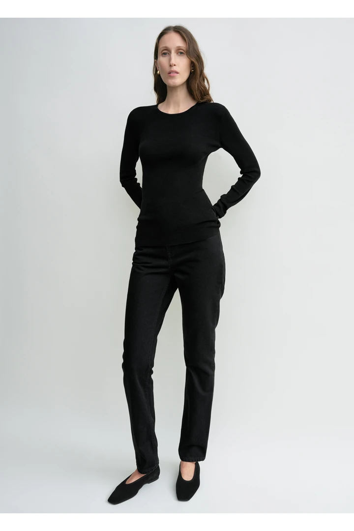 TOTEME default image 15 of 블랙 in 컴팩트 코튼 탑 블랙