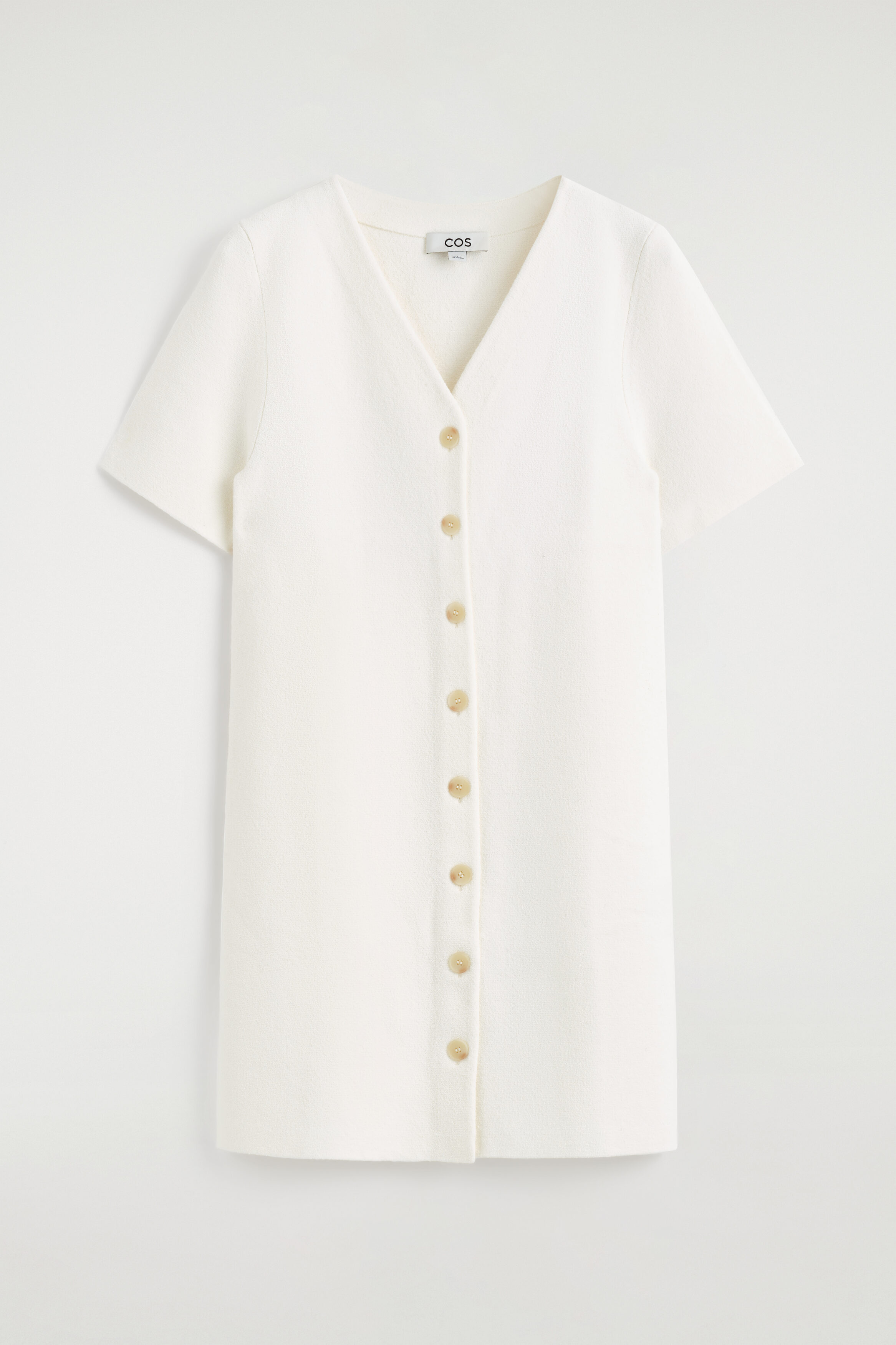 버튼 밀라노 니트 미니 드레스