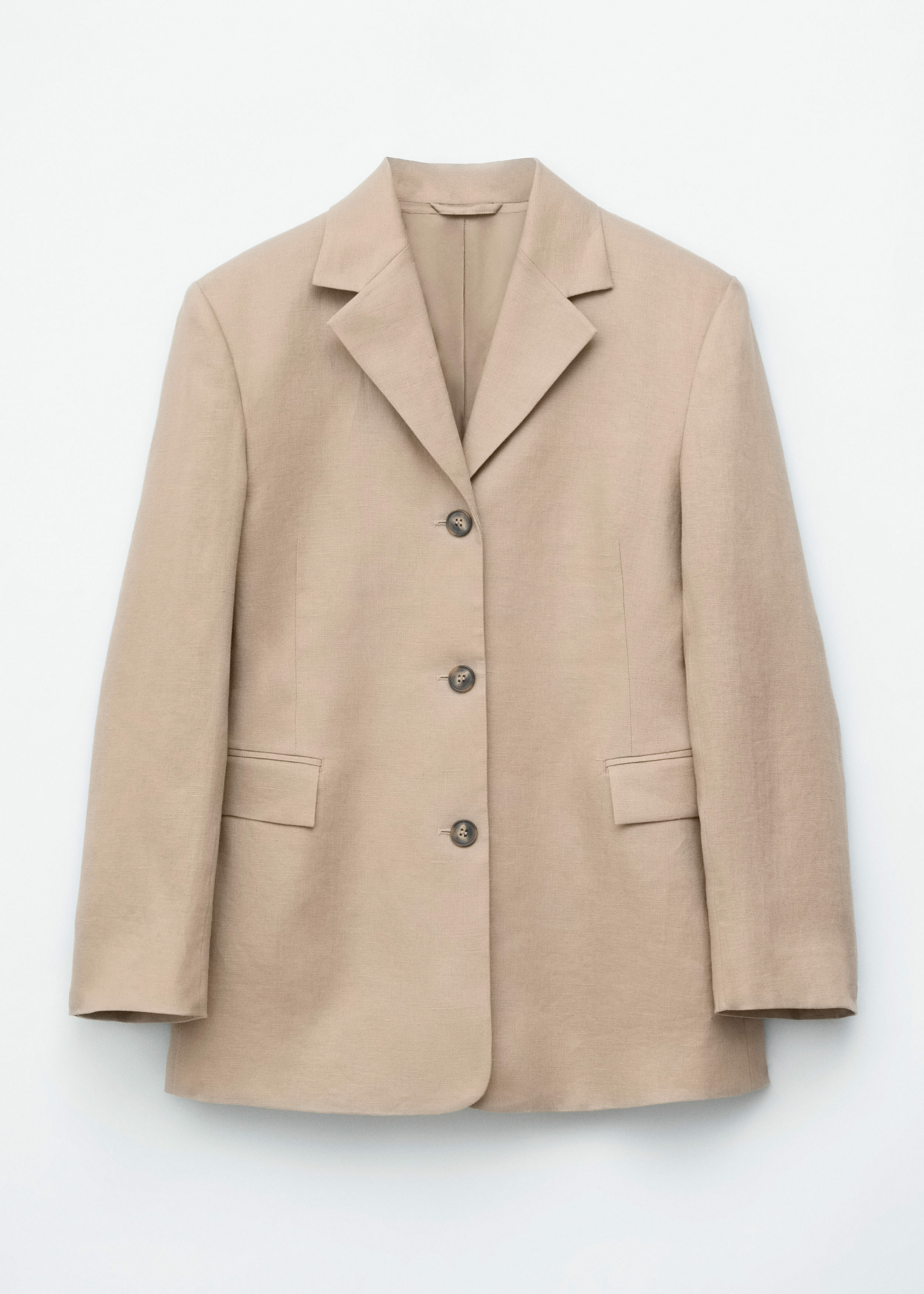 앤아더스토리즈 테이퍼드 리넨 블레이저의 베이지컬러 Product입니다.