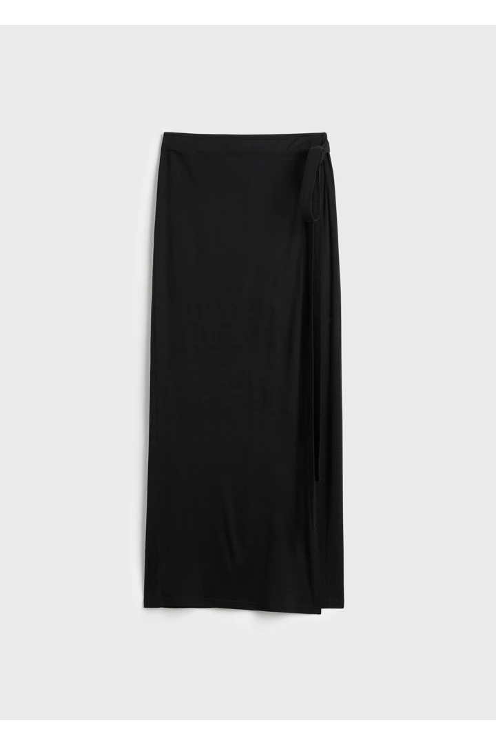 랩 스커트 블랙