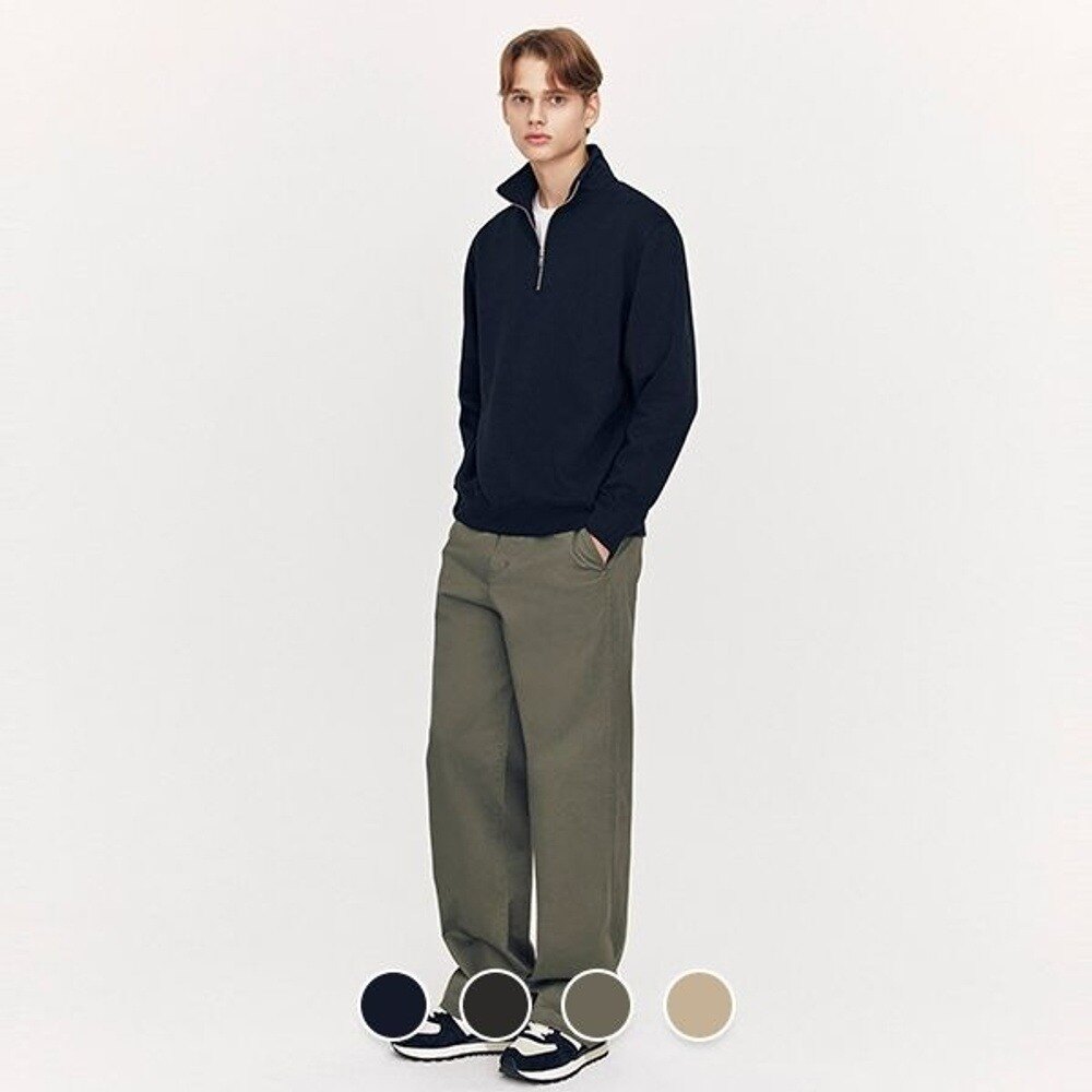 115927 남자 겨울 기모 브러시드 이지와이드 치노 팬츠 면바지 01115927 상품 이미지