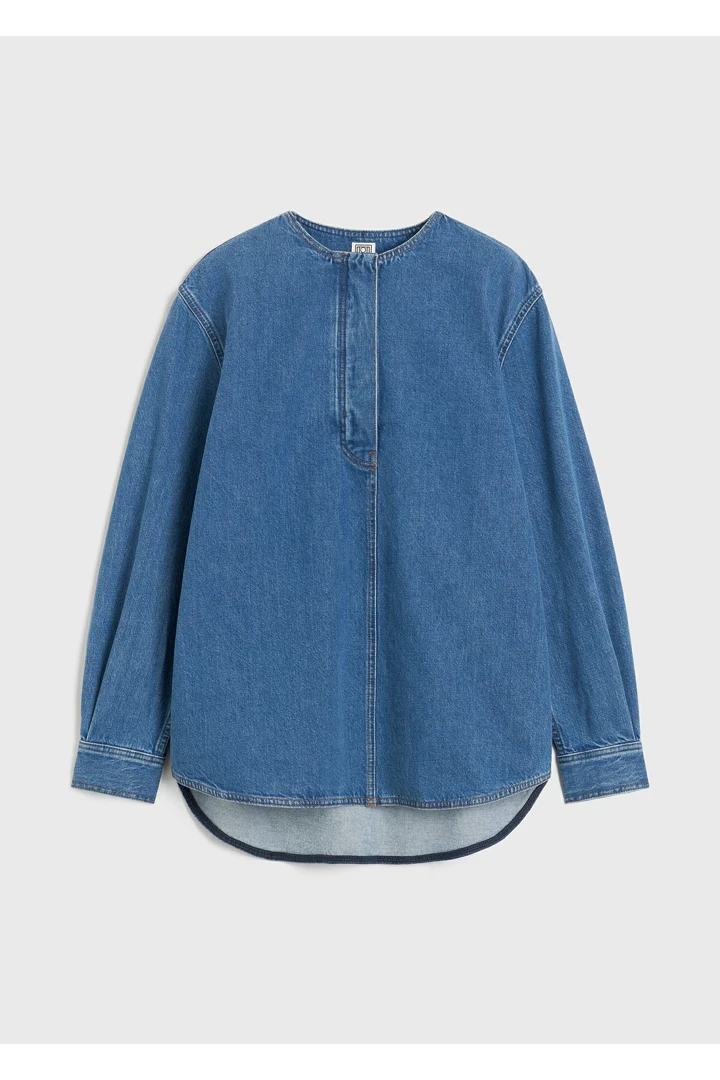칼라리스 데님 셔츠 바이브런트 블루