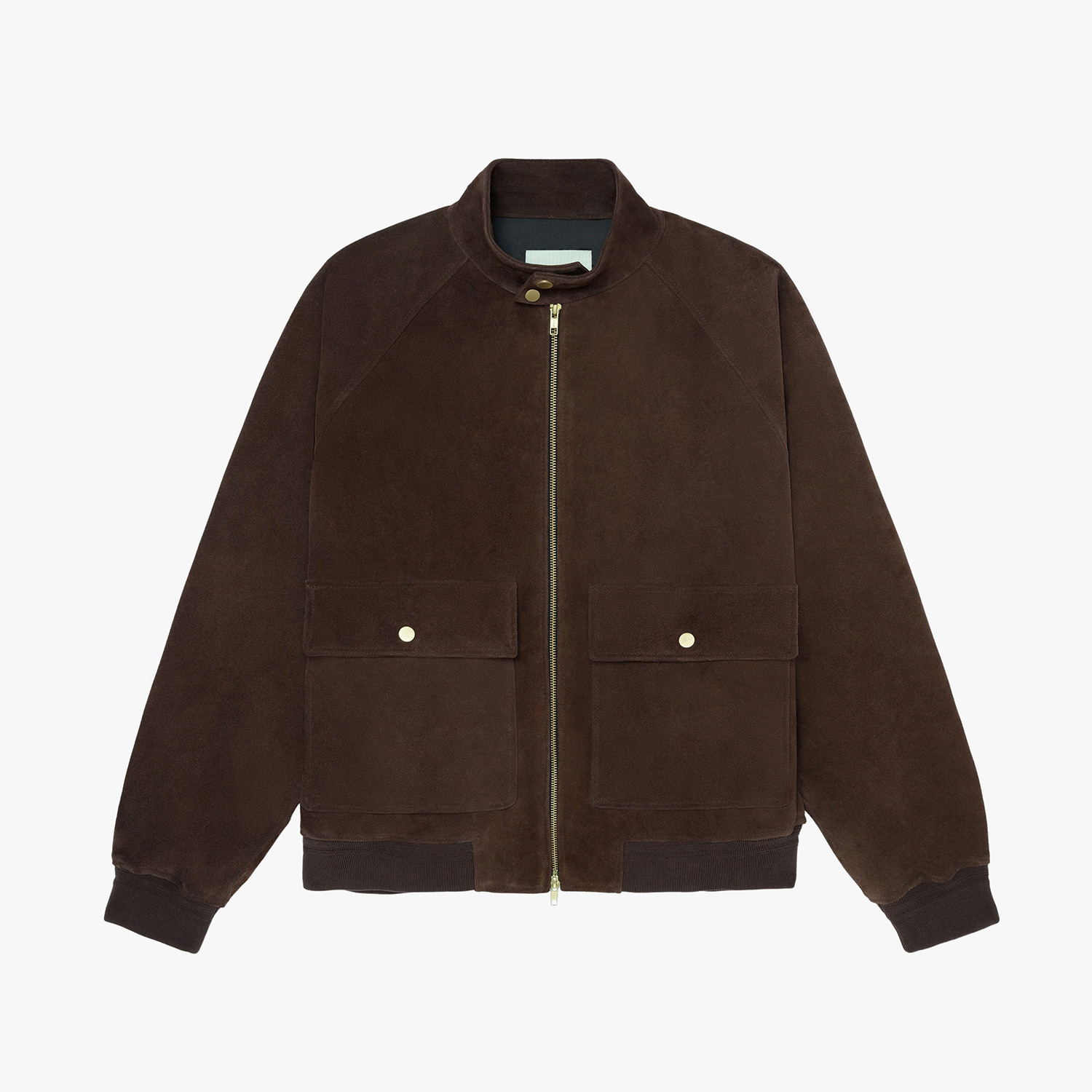 Regular Fit G9 Suede Harrington Jacket (Dark Brown) 상품 이미지