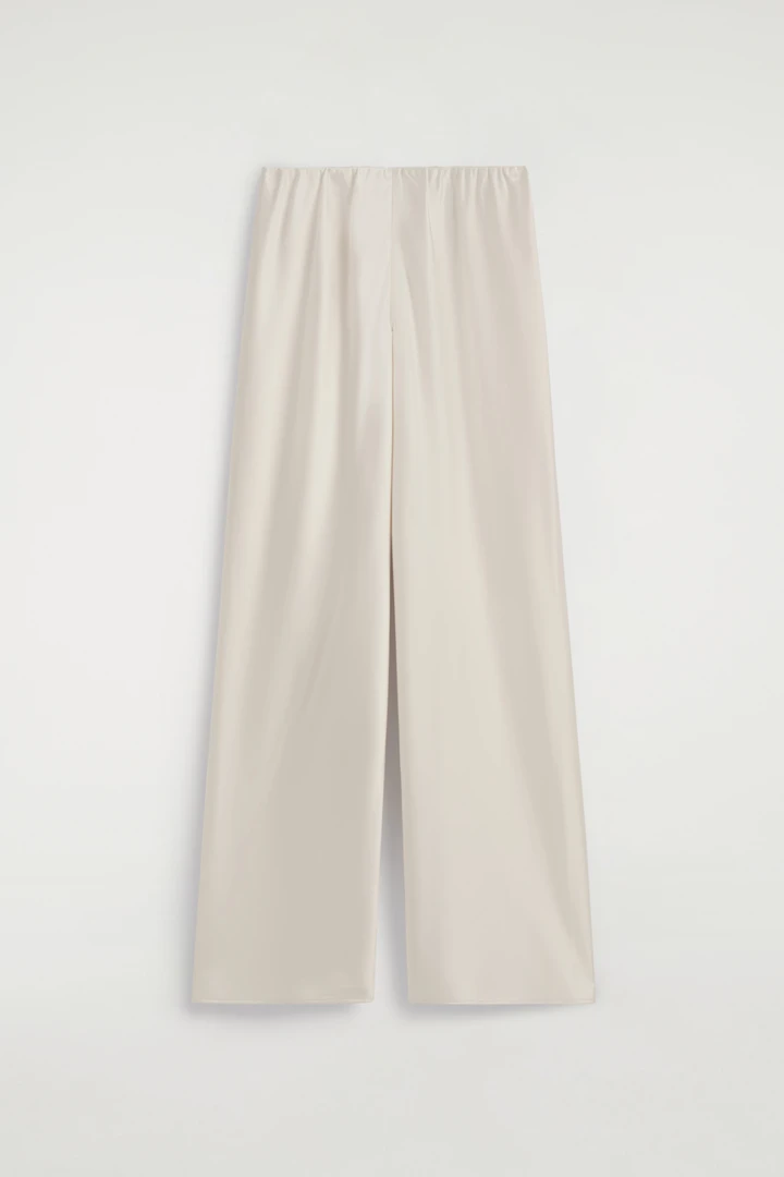 COS default image 7 of 화이트 in 새틴 와이드 레그 트라우저