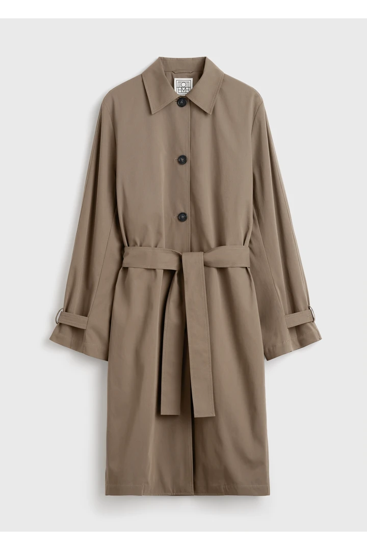 TOTEME 라이트 스프링 트렌치 코트 헤이즐의 헤이즐컬러 5번쨰 이미지입니다.
