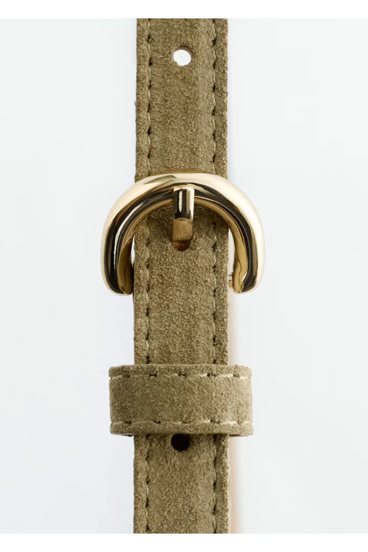 앤아더스토리즈 슬림 스웨이드 벨트의 베이지컬러 Product입니다.