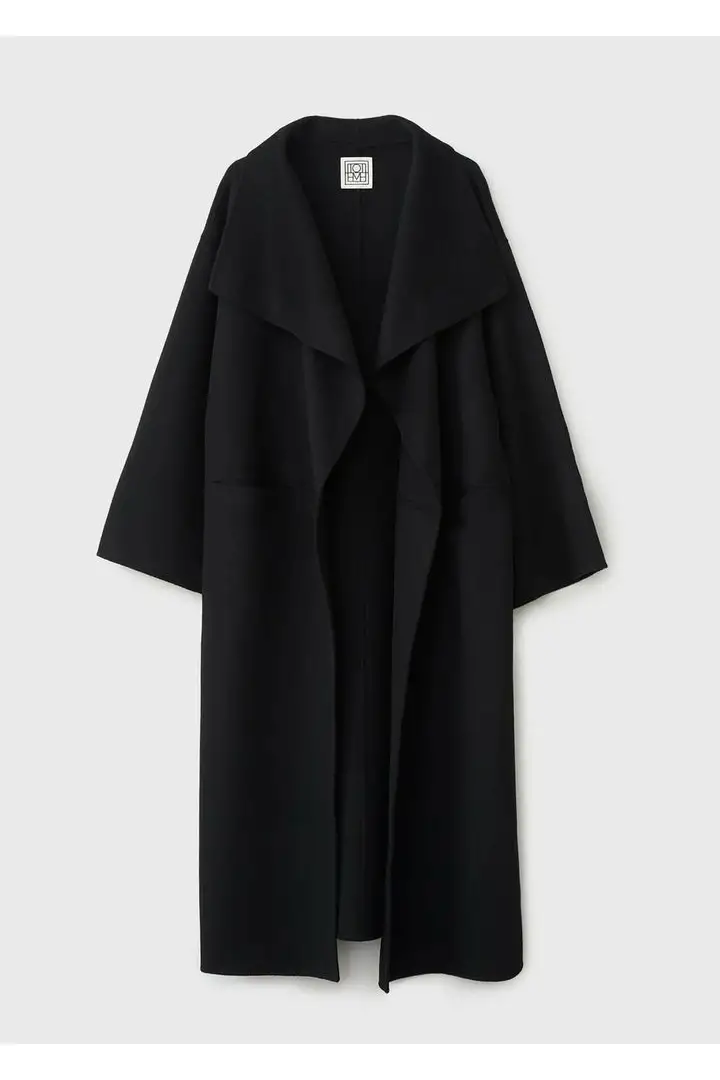 시그니처 울 캐시미어 코트 블랙