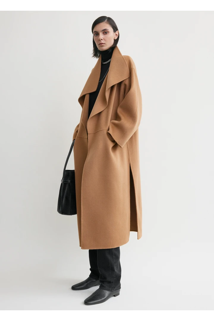 TOTEME 시그니처 울 캐시미어 코트 카멜의 카멜컬러 0번쨰 이미지입니다.