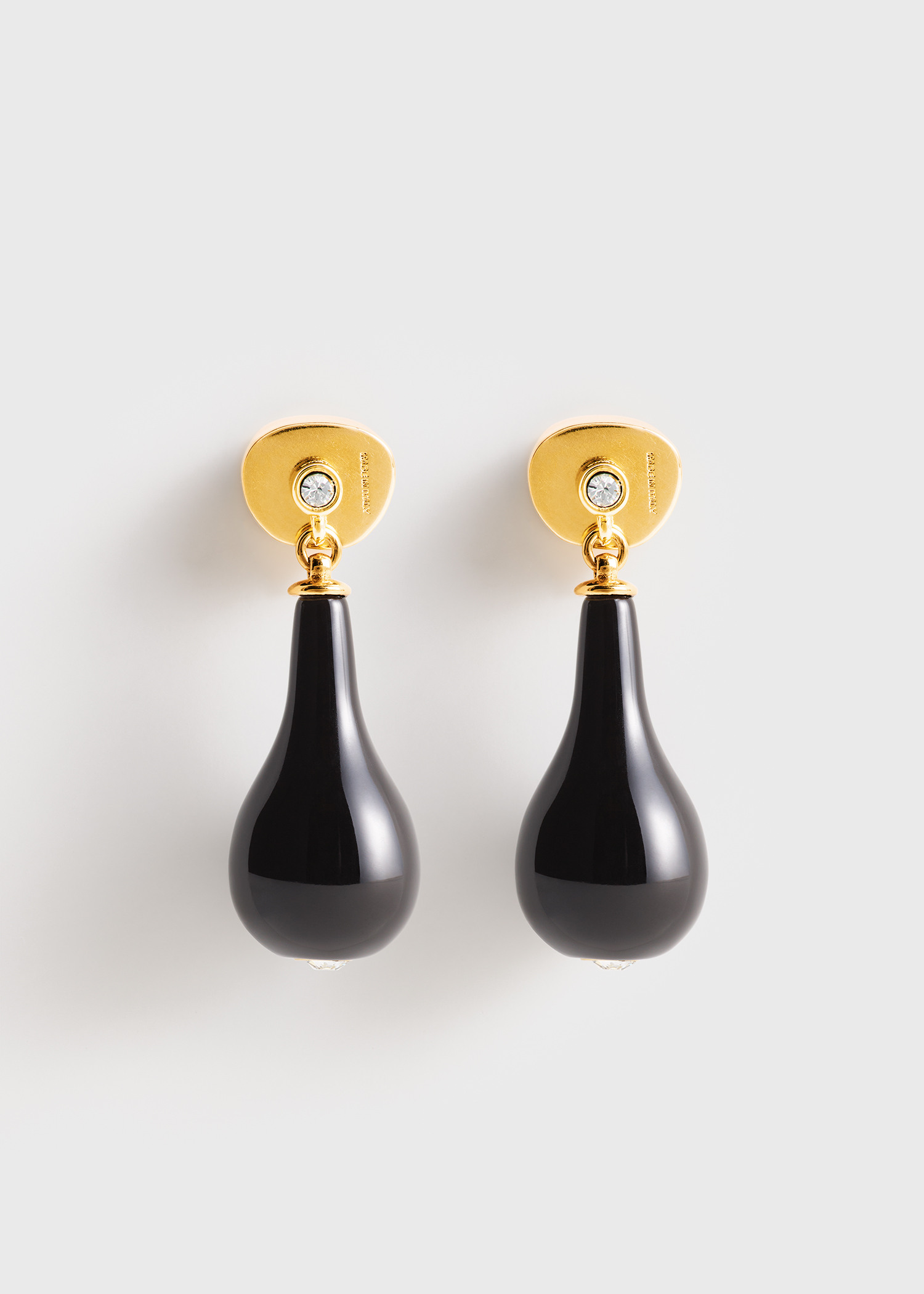 TOTEME default image 12 of 블랙 in 오닉스 드랍 이어링 블랙/골드