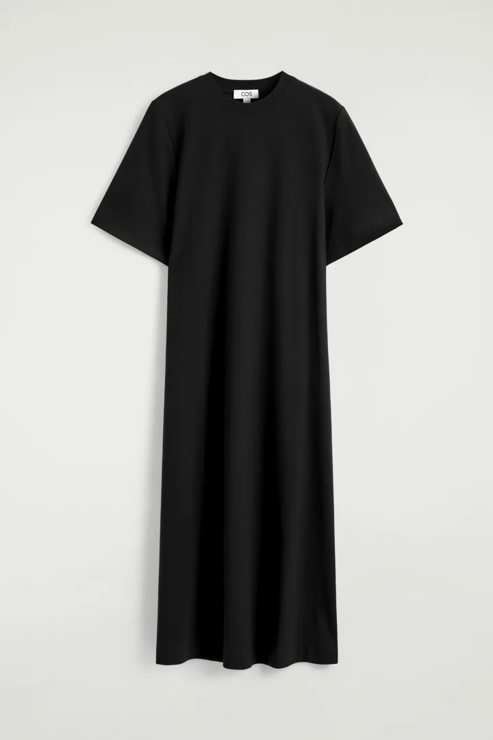 COS default image 8 of 블랙 in 벨트 디테일 미디 티셔츠 드레스