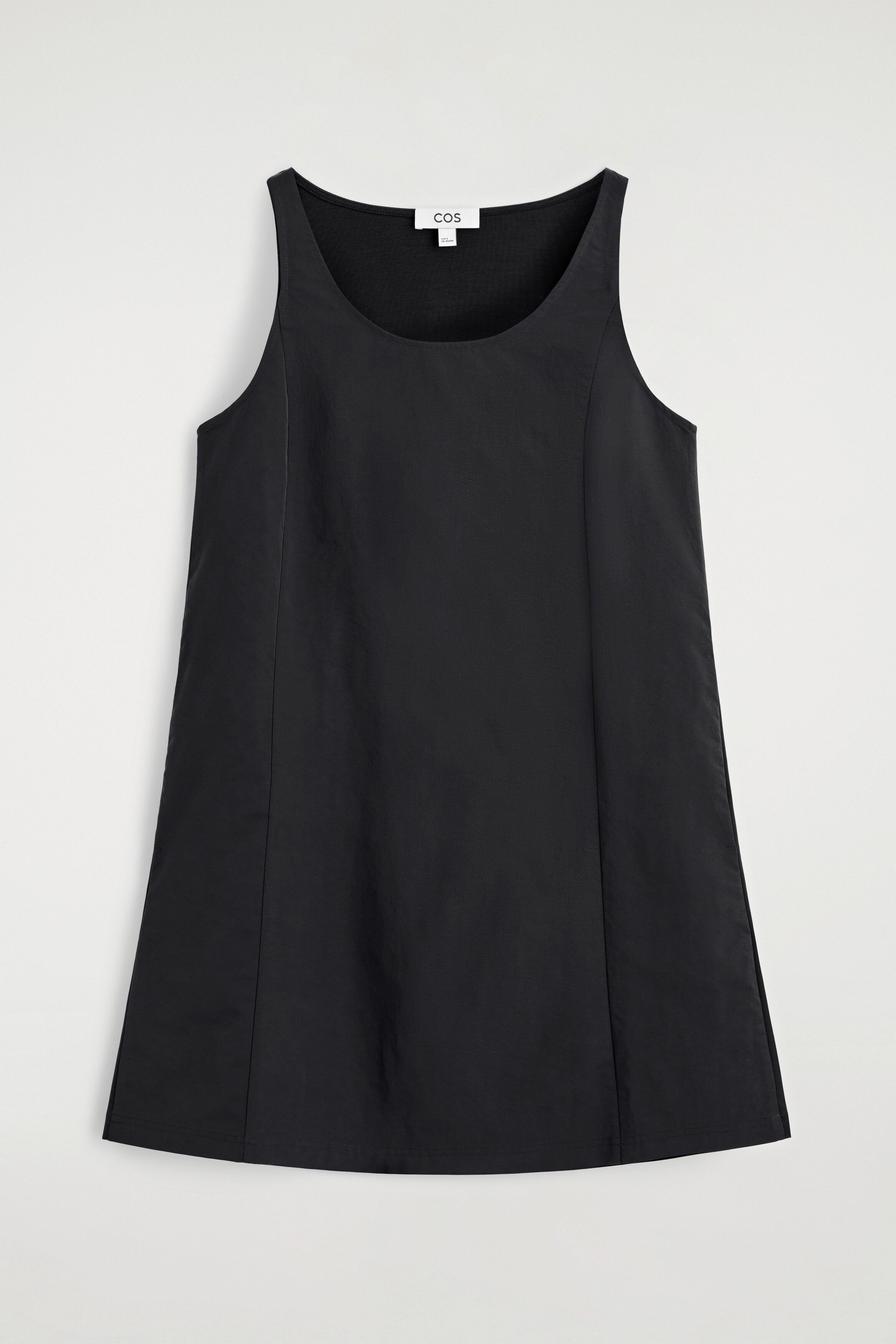 저지 패널 나일론 미니 드레스