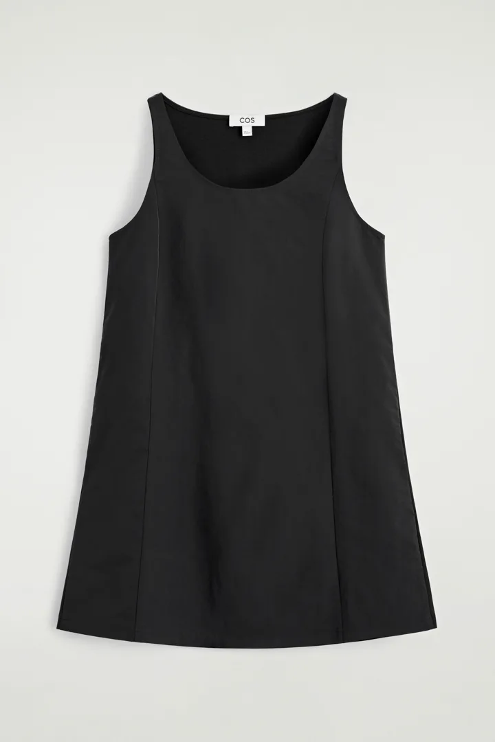 COS default image 17 of 블랙 in 저지 패널 나일론 미니 드레스