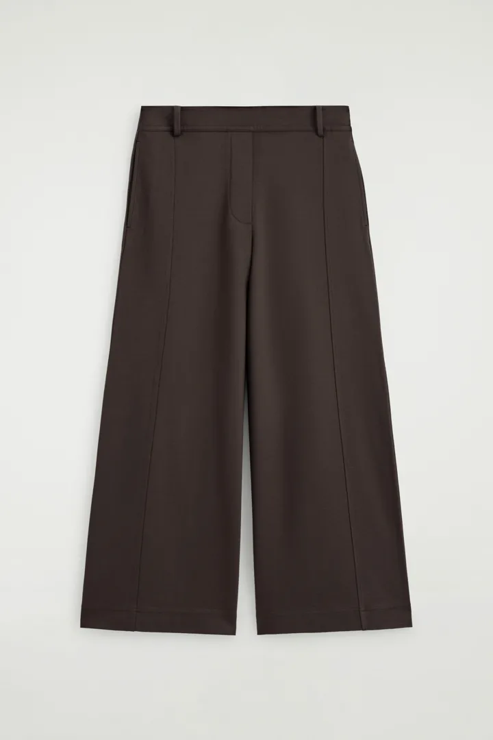 COS default image 21 of 브라운 in 트윌 저지 스트레이트 레그 큐롯