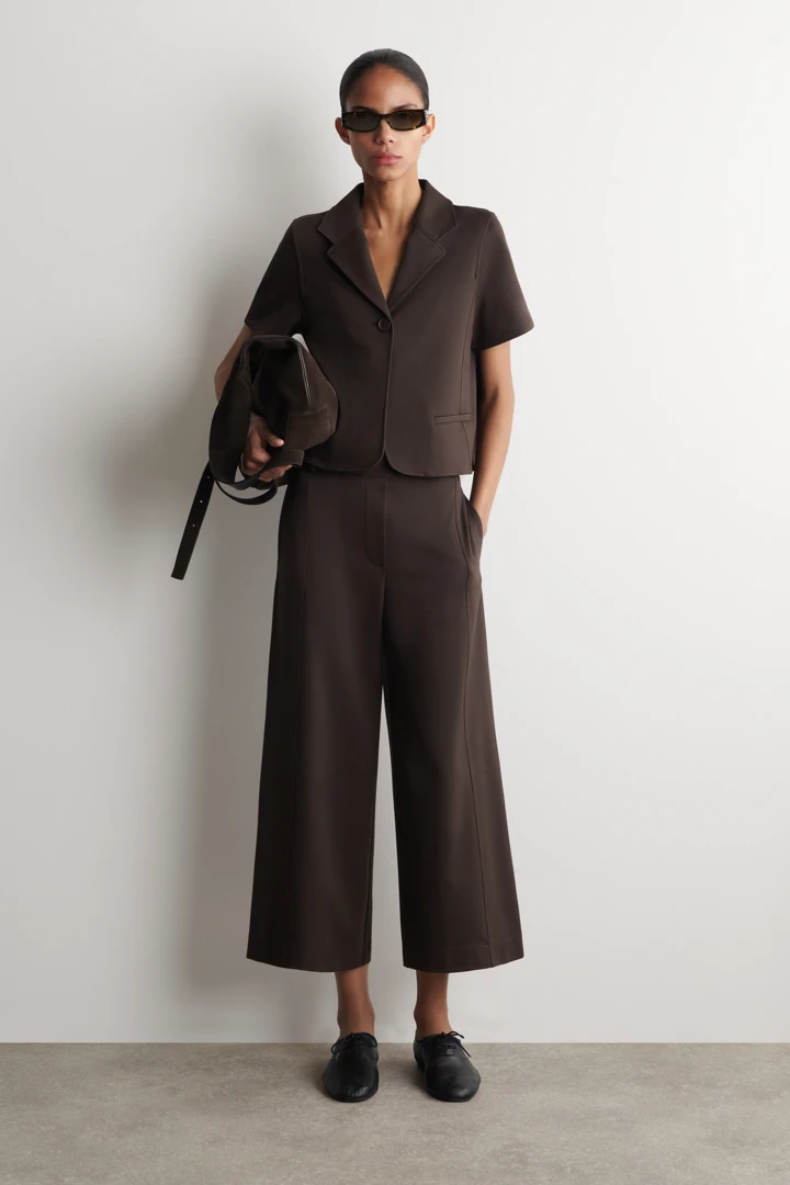 COS default image 19 of 브라운 in 트윌 저지 스트레이트 레그 큐롯