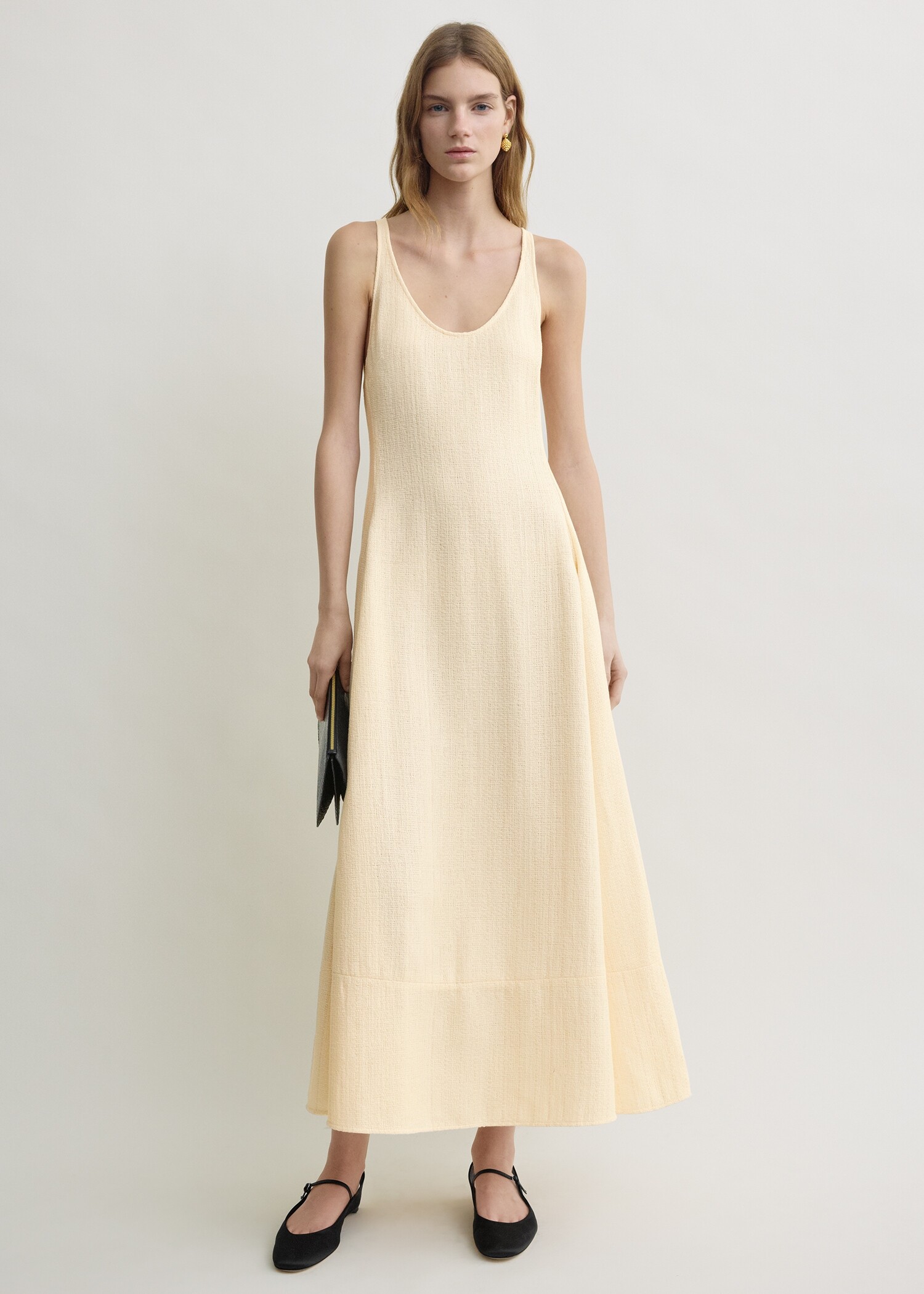 TOTEME default image 6 of 크림 in 스컬프티드 코튼 드레스 에크루