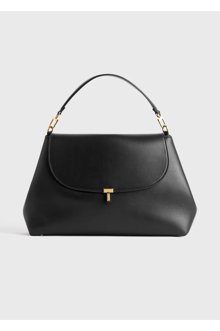 티-락 레더 사첼 백 블랙